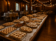 Homemade cookies displayed on a traditional Pittsburgh wedding cookie table