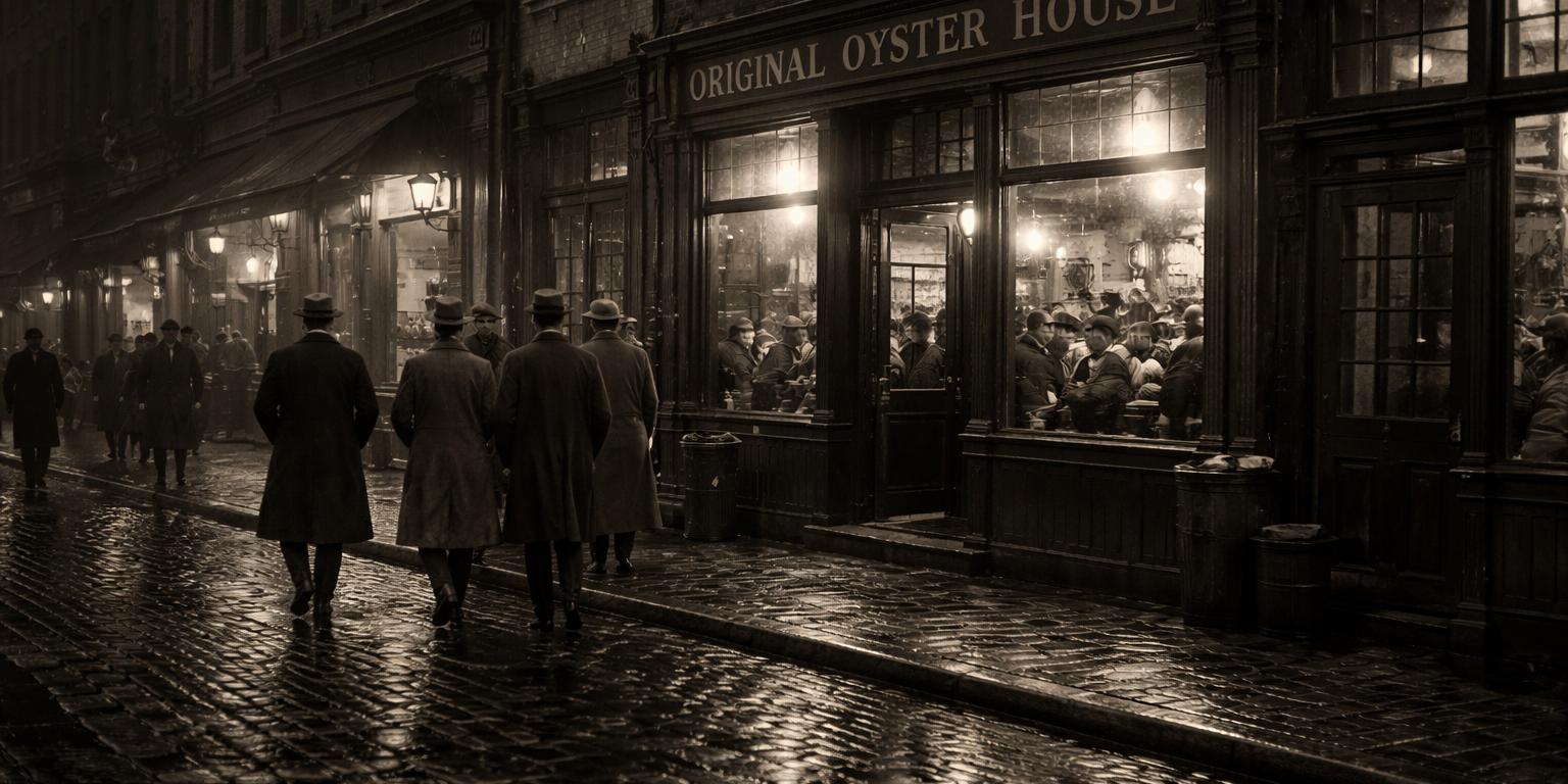 a group of people walking on a street in front of a store