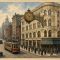 Illustration of the bronze Kaufmann's clock on the corner of the Kaufmann's department store in downtown Pittsburgh